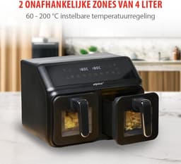 Dubbele Airfryer 8L met Digitaal Display, Timer en Kijkvensters — thumbnail 5