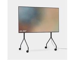 TV-standaard met Wieltjes voor 40 tot 70 inch Televisies | Oprolbare TV Wagen voor Woonkamer | Flexibele Monitor en TV Meubel in Zwart