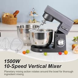 Standmixer 1500W Keukenmachine met RVS Kommen en 10 Snelheden — thumbnail 3