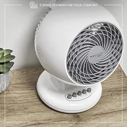 Krachtige en Stille Tafelventilator met Oscillatie en Verticale Kanteling, Ideaal voor Kantoor en Thuis — thumbnail 5