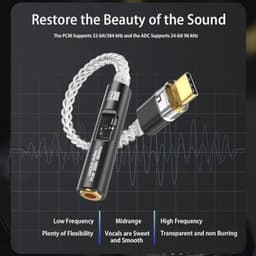 32bit/384kHz USB-C naar 3.5mm Adapter voor Hoofdtelefoonversterking — thumbnail 5