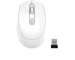 Draadloze Gaming Muis - Draadloze Bluetooth Muis - Ergonomisch - Gaming muizen - Extra Stil - Draadloze muis - Stil - USB Nano-ontvanger - USB-opladen - Geschikt voor laptops, Chromebooks, pc's, Macs en Windows - Wit