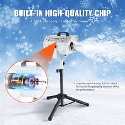 Sneeuwmachine, 1200 W, Met Verstelbare Standaard voor Fantastische Sneeuwval — thumbnail 4