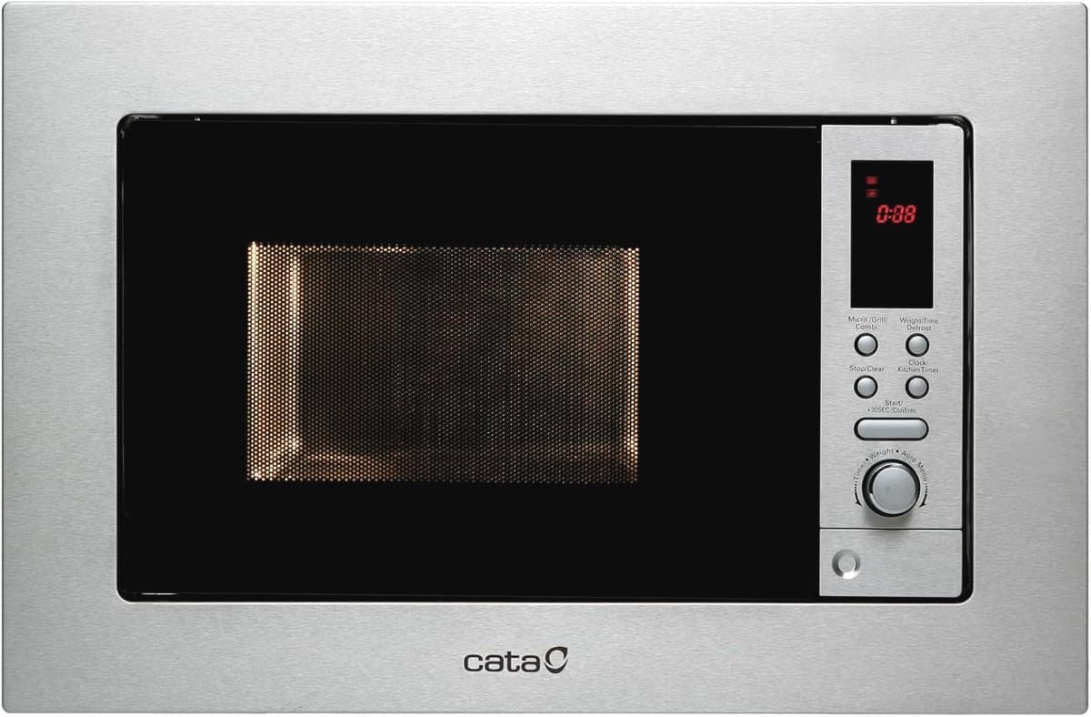 Inbouwmagnetron met Grill - Roestvrij Staal - 20L Capaciteit - 8 Automatische Menu's - 5 Vermogensniveaus — afbeelding 1