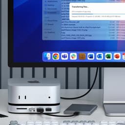Satechi USB-C Stand/hub Mac mini M4 (SSD) – Compact Ontworpen voor 2024 Mac Mini – Voorpoorten voor Gemakkelijke Toegang – Compatibel met Oudere Apparaten via USB-A Poorten - Grijs — thumbnail 5