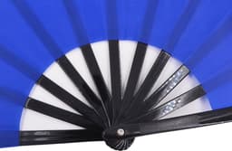 Grote Opvouwbare Ventilator - Chinese en Japanse Stijl Handventilator voor Vrouwen - Perfect als Cadeau en voor Dansen - Blauw — thumbnail 3
