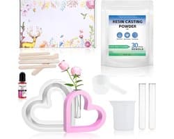 Gesso Gips Knutselset voor Beginners - Hartvormige Siliconen Vorm voor Bloempot