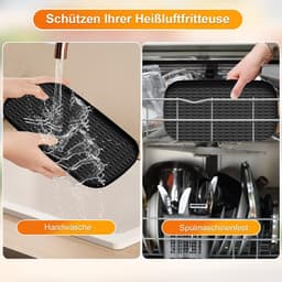 Heißluftfriteuse-accessoires voor Ninja 10,4L AF500EU, Airfryer siliconen mat Geschikt voor Ninja Foodi Flexdrawer 10,4L, Herbruikbare heteluchtfriteuse siliconen mat voor Ninja Air Fryer AF500DE — thumbnail 2
