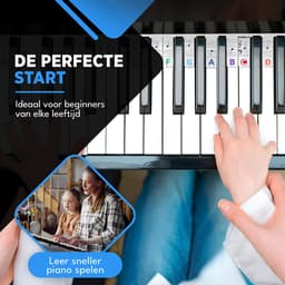 Finesse Siliconen Toetsenwijzer - Piano Stickers - Herbruikbaar Zonder Lijmresten - 32/37/49/54/61/88 — thumbnail 4