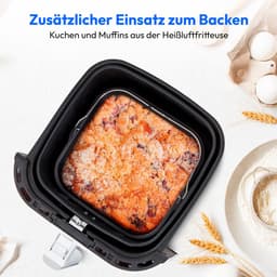MEDION E40 XL heteluchtfriteuse (5,2 L, airfryer, 2 150 W, 9 automatische programma’s, bakfunctie, frituren zonder olie, touchbediening, LED-display), mat — thumbnail 13