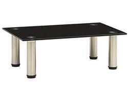 TV-tafel met glazen opzetstuk voor monitor en televisie - Moderne verhoging voor gaming en multimedia