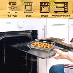 3 Stuks Airfryer Accessoires van Roestvrij Staal voor Gezond Koken — thumbnail 5
