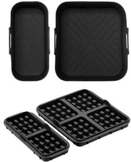4 stuks Air Fryer Accessories - geschikt voor Philips Airfryer Dual Basket 3000 Series NA350 - Includes Waffle Mold Accessories en Bakplaat - zwart — thumbnail 2
