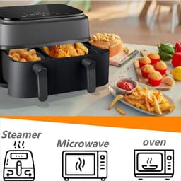 4 stuks Air Fryer Accessories - geschikt voor Philips Airfryer Dual Basket 3000 Series NA350 - Includes Waffle Mold Accessories en Bakplaat - zwart — thumbnail 5