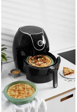 Lékué Airfryer Bakvorm - ø 20 cm - Siliconen - Green — thumbnail 8