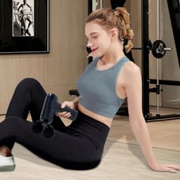 Massage gun - fascia gun - mini massagepistool - spiermassage apparaat - 6 standen - 4 massagekoppen - Type-C oplaadbaar - krachtige motor - zwart — thumbnail 4