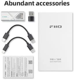 Draagbare DAC Dongle met USB-C Adapter, 3.5mm en 4.4mm Uitgangen voor Android/iOS/PC/Muziekspelers, PCM 384kHz/32bit | DSD256 550mW Hoge Vermogen (Zilver) — thumbnail 3