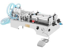VEVOR 10w Vulmachine Voor Vloeistoffen 100-1000ml Vloeistofvulmachine Vulmachine Voor Vloeistoffen Met Dubbele Kop