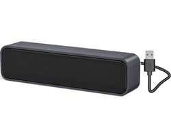 Computerluidsprekers - Mini USB-barluidsprekers - Laptopluidsprekers - USB-luidsprekers - Plug and Play - Geschikt voor pc's, desktops, laptops en tablets - Zwart