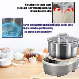 ACEP Deeg kneedmachine - Mixer met Gisting Functie - Deegmachine - 5L - Keukenmachines - Keukenmixer - Keuken machine -25-38 ° C - Wit — thumbnail 4