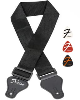 Finesse Gitaarband - Verstelbaar - Katoen - Akoestische & Elektrische Gitaar - Gitaarriem - Gitaar Strap - Guitar Strap — thumbnail 1