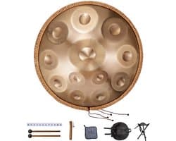 VEVOR Handpan Drum 55cm 12 Noten D Mineur Handtrommelinstrument met Hamer