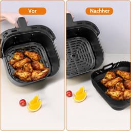 Siliconen bakvorm voor airfryer - geschikt voor 55 l en 62 l - accessoires met scheidingswanden - heteluchtfriteuse-accessoires - zwart. — thumbnail 3