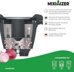 Mixkom Reducer voor Monsieur Cuisine - Effectief Hakken, Mixen en Emulgeren - Made in Duitsland — thumbnail 4