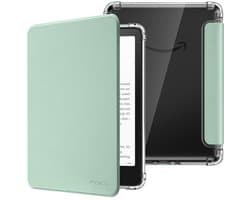 Flexibele TPU Hoes voor 7" Kindle Paperwhite & Colorsoft Signature Edition 2024 - Auto Wake/Sleep Functie - Agave Groen