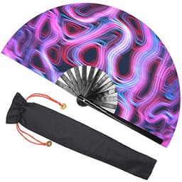 Bamboe Ventilator - Opvouwbare Handventilator voor Festivals en Feesten — thumbnail 4