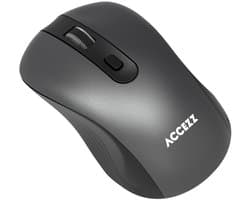 Accezz Draadloze Muis - Geschikt voor Laptop & Computer - Bluetooth & USB-A - Links- en Rechtshandig - Stille Muis - Grijs