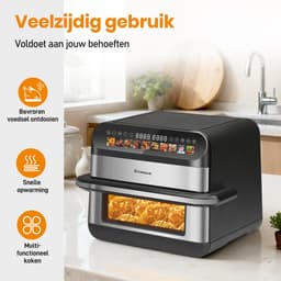 Digitale Airfryer XXL 10L Sinaopus 922 - Dubbele Mand met 2×5L - 2400W - 10 Programma’s - Smart Finish & Match Cook - 80–200°C Instelbaar - Onafhankelijke Bediening & Veilig Pauzesysteem - Automatische Keerherinnering & Binnenverlichting — thumbnail 5