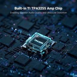 Fosi Audio V3 Amplifier Stereo HiFi, 300Wx2, Chip TPA3255, Mini Stereo Amplifier, 2 On-Amp TI NE5532 Replaceable, Innovative Design for Heat Dissipation, 2.0 Channel Class D Power Amplifier — thumbnail 5