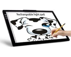 Draadloze Oplaadbare A4 LED Licht Pad - 6 Niveaus van Helderheid voor Traceren en Wieden