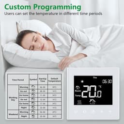 Programmeerbare Vloerverwarming Thermostaat met LCD Touchscreen voor Watergedragen Systemen — thumbnail 5