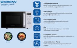 Compacte Solo Magnetron 20 Liter - 700W Vermogen - 8 Auto Programma's - Zilver — thumbnail 4