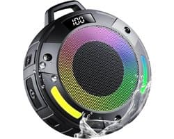 Draagbare Waterdichte Bluetooth Speaker met 30 Uur Speeltijd voor Buiten en Feestjes