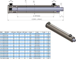 Dubbelwerkende Hydraulische Cilinder Standaard – Krachtige Zuiger voor Machines en Voertuigen — thumbnail 2