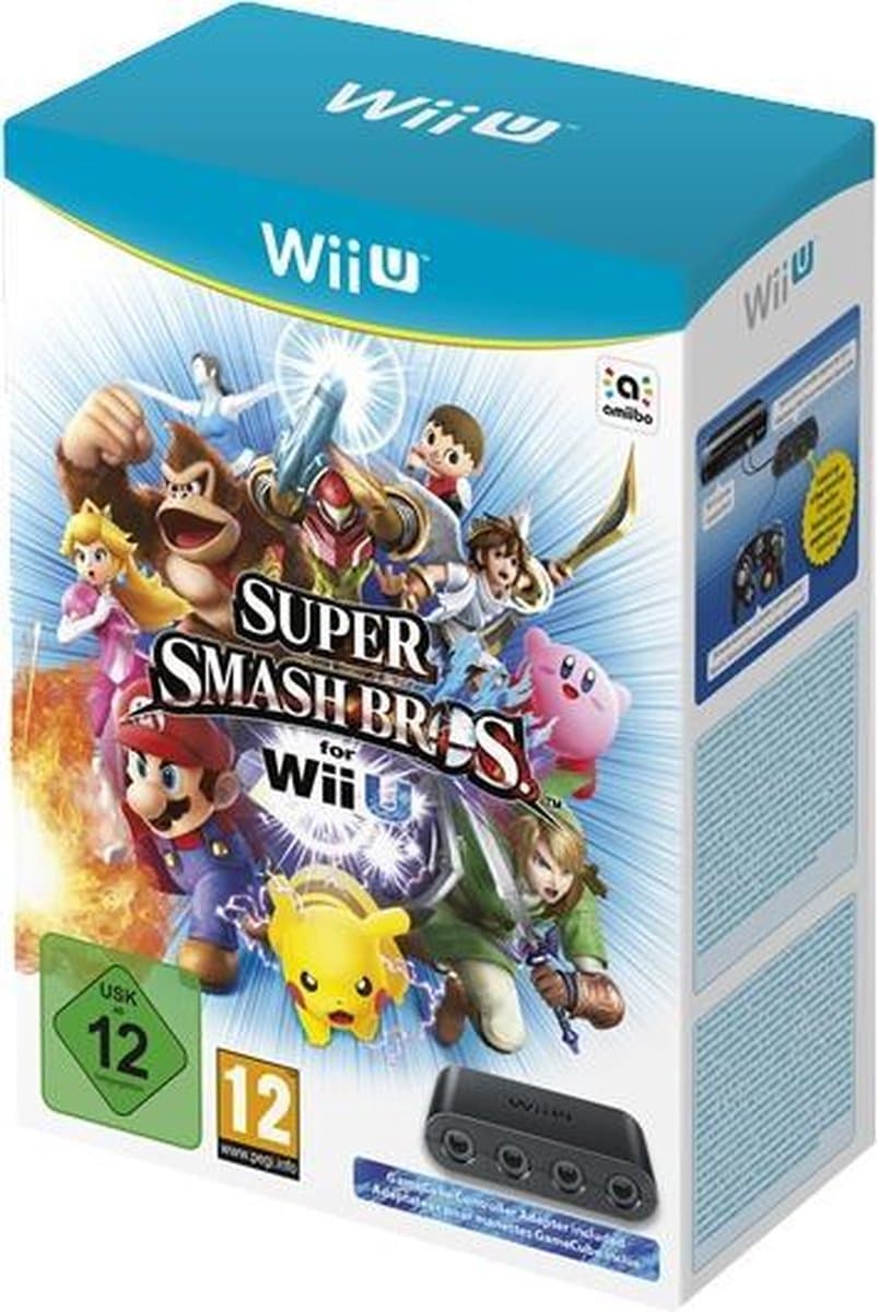 Super Smash Bros. Wii U - GameCube Controller Adapter bundel — afbeelding 1