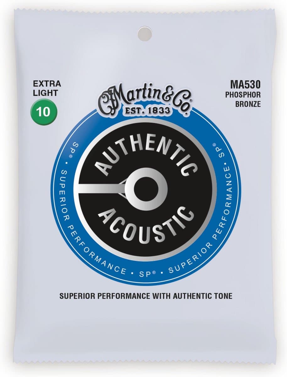 snarenset akoestische gitaar - MA530 - phosphor bronze 10-47 extra light — afbeelding 1