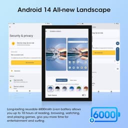 Krachtige 10 inch Tablet met 4G LTE en Bellen, Android 14, 8GB/128GB Opslag, Octa-Core Processor — thumbnail 5