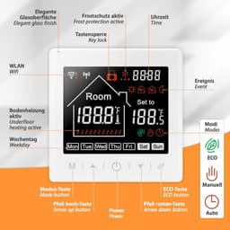 Slimme WiFi Kamerthermostaat voor Elektrische Vloerverwarming en App Bediening — thumbnail 4
