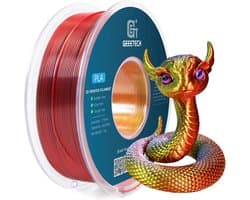 PLA 3D Printer Filament 1.75mm 1kg Set Rood Goud Zwart - Zijdeglans Afwerking