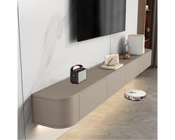 Zwevend TV Meubel met Lades, Moderne Wandkast voor Televisie tot 260cm