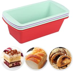6x Siliconen Broodvormpjes Set - Rechthoekige Cakevormen Antiaanbak - Geschikt voor Oven en Airfryer — thumbnail 7