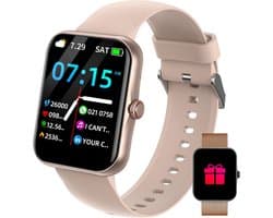 Smartwatch Dames Heren met Bellen, Hartslagmeter, Slaapmonitor en 2 Riemen - IP68 Waterdicht