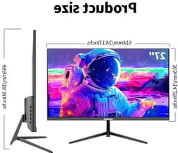 Gaming Monitor – Gaming Scherm – Multimedia Monitor – Professioneel Display – 27 Inch 4K IPS Scherm – FreeSync & Oogbescherming – Frameloos Design — thumbnail 1