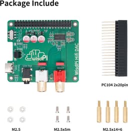 HiFi DAC Audiokaart voor Raspberry Pi met RCA en Hoofdtelefoon Output — thumbnail 2