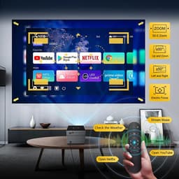 Zolara Smart Mini Beamer - 4K - 8K - Draagbare Full HD Home Cinema Projector - Android, WiFi & Bluetooth - 300 ANSI Lumen - Tot 200 Inch - Bioscoopervaring — thumbnail 5