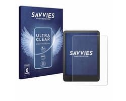 Savvies - Screenprotector voor Amazon Kindle Paperwhite 2024 Signature Edition (12. Gen.) - Folie Beschermfolie transparant 6 Stuks